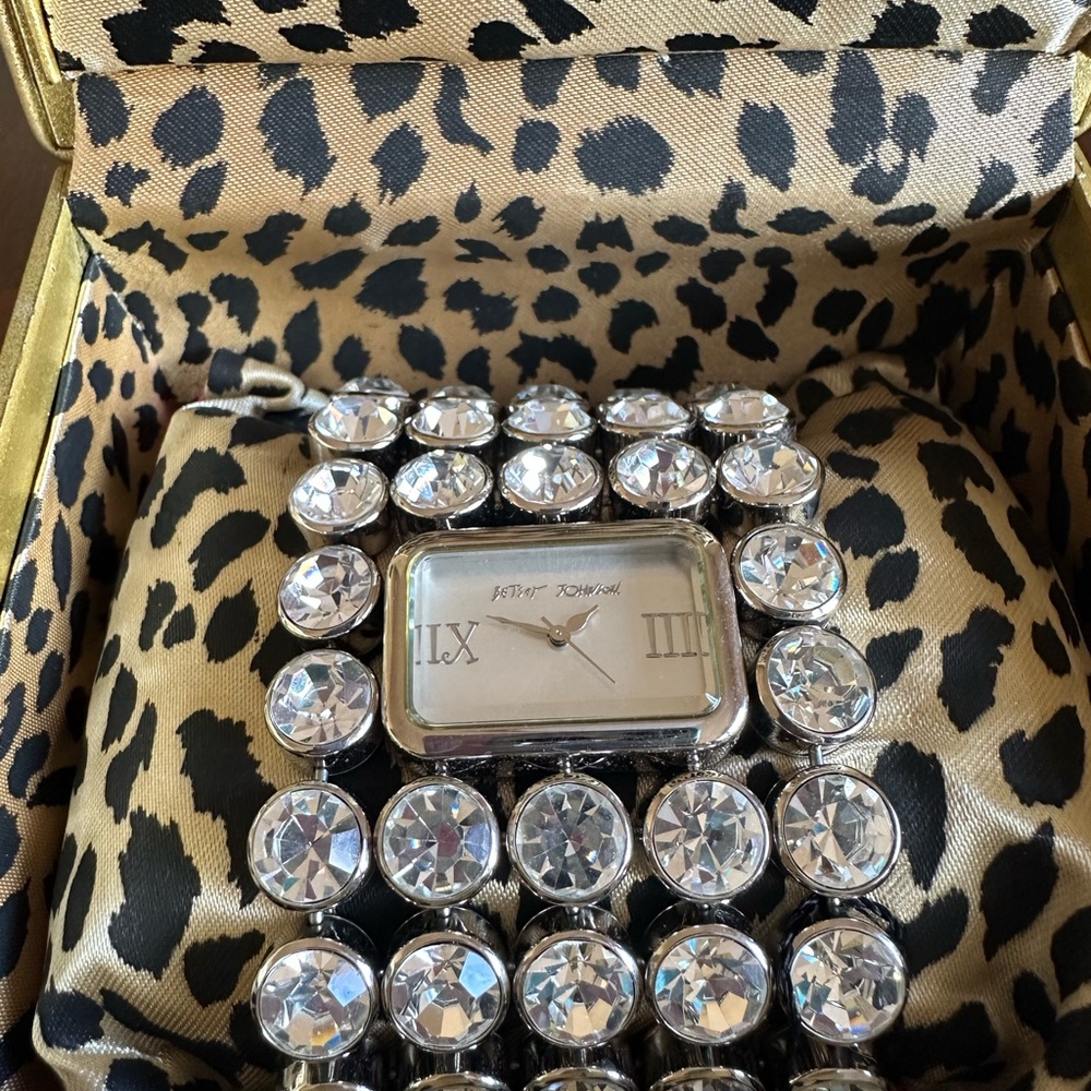 Betsey Johnson Crystal Watch bracelet